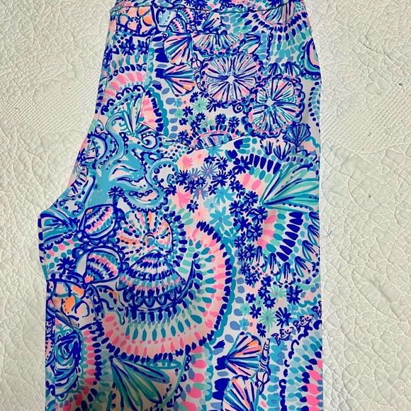Lilly Pulitzer Corso Luxletic pants SZ 10 commotion in the ocean - Picture 7 of 7